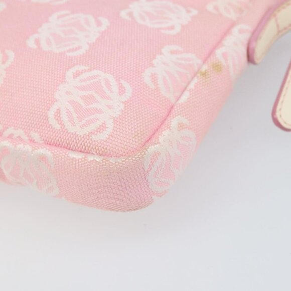 Authentic LOEWE Anagram Shoulder Bag Canvas Pink Silver - Picture 6 of 16